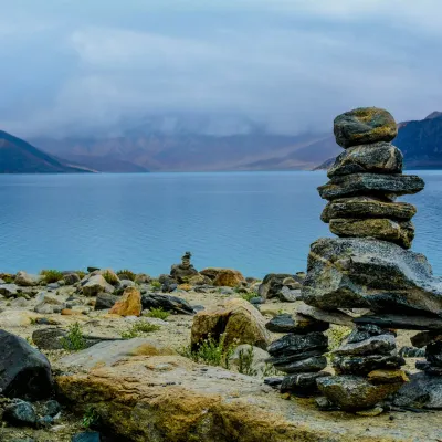 Pangong Lake:Leh District "Where the sky mirrors in endless blue."