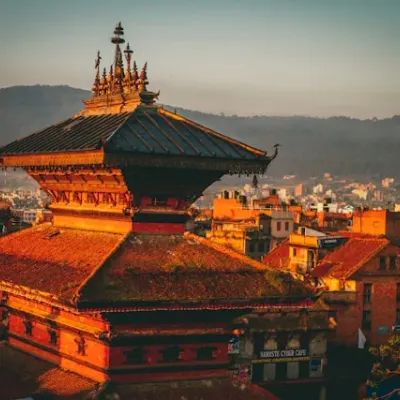 Bhaktapur at night, old sity in Nepal
